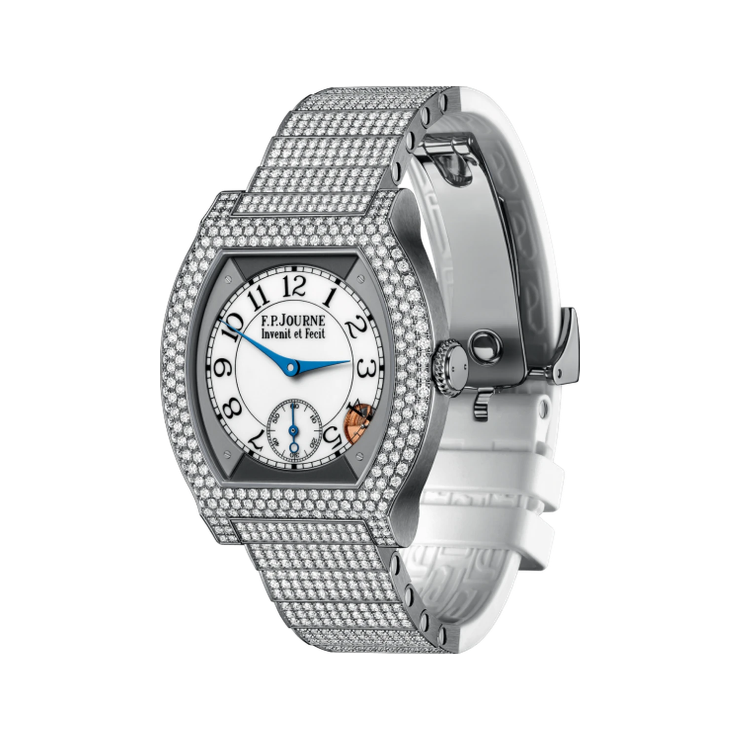 élégante 40 mm Titanium With 12 Rows Of Diamonds And Set Bracelet - Ref. ELT