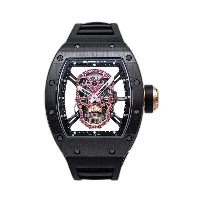 RM52-01 Black Ceramic Ruby Skull